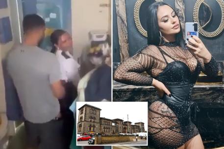 A prisoner who was allegedly filmed having sex with a prisoner officer inside a UK jail was incarcerated after committing an over $82,000 heist — and has a partner who is seven months pregnant at home.