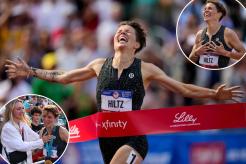 Transgender and nonbinary runner Nikki Hiltz is headed to Paris after their record-breaking win at the Olympics Trials in Eugene Oregon on Sunday  