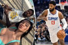 Paul George and his wife Daniela Rajic hit the beach after he agreed to a four-year, $212 million contract with the Philadelphia 76ers on Monday. 